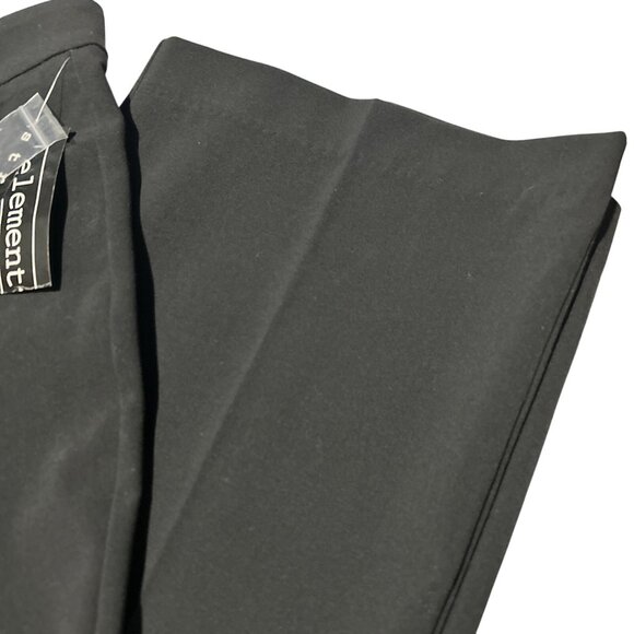 New ELEMENTZ Women's Solid Black Stretch WIDE LEG Dress Pants 10 Zipper - Picture 3 of 8
